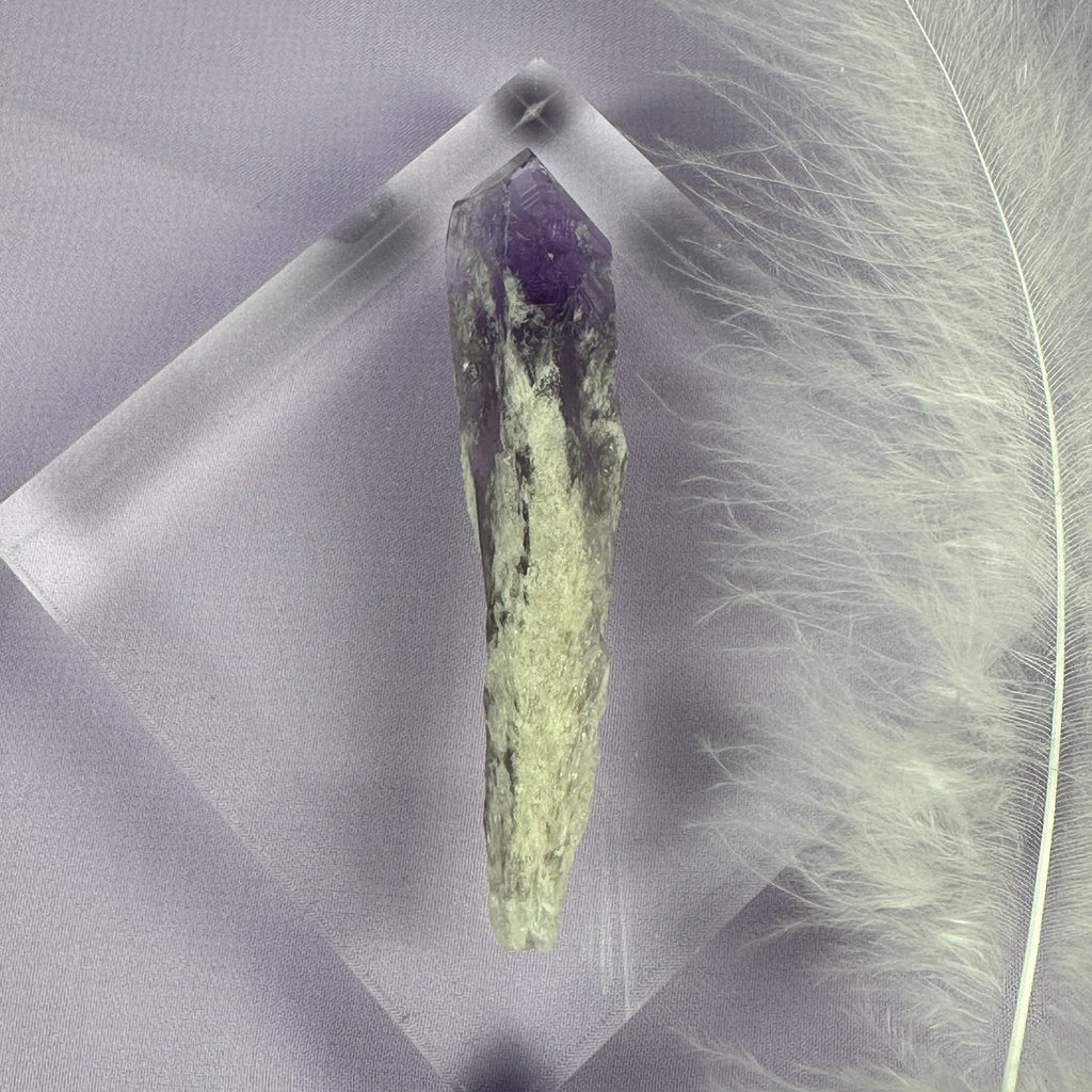 Rare Amethyst crystal natural long point 18.6g SN36526