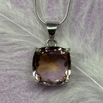 925 Silver Ametrine faceted crystal pendant 5.9g SN54894