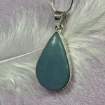 925 Silver Angelite crystal pendant, Blue Anhydrite 9.3g SN55149
