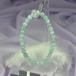 Aquamarine crystal bead bracelet 9.9g SN54755