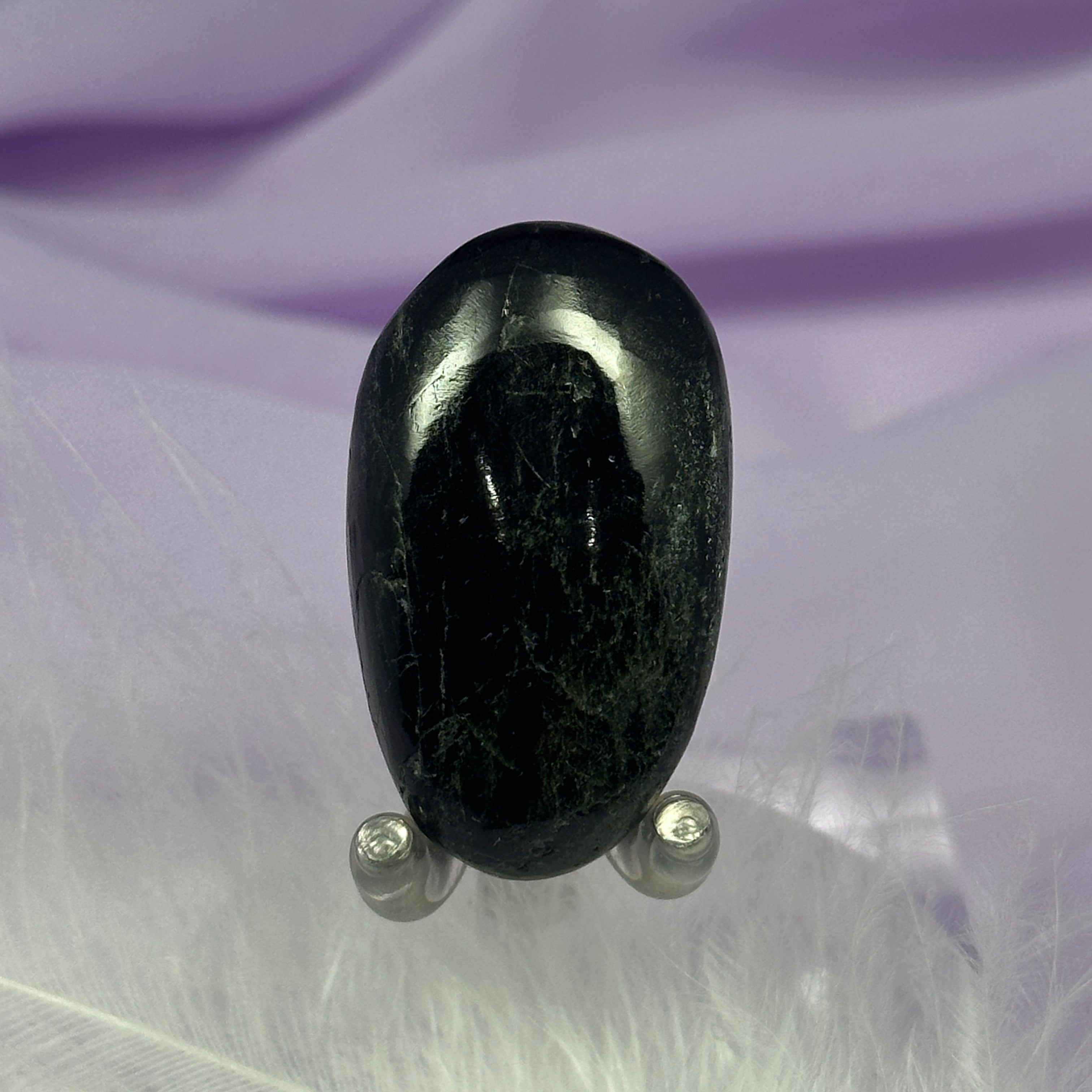 Very rare Black Star Diopside crystal tumble stone 15.2g SN20292