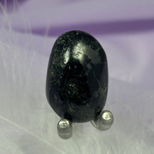 Very rare Black Star Diopside crystal tumble stone, has STAR!!! 11.7g SN20293