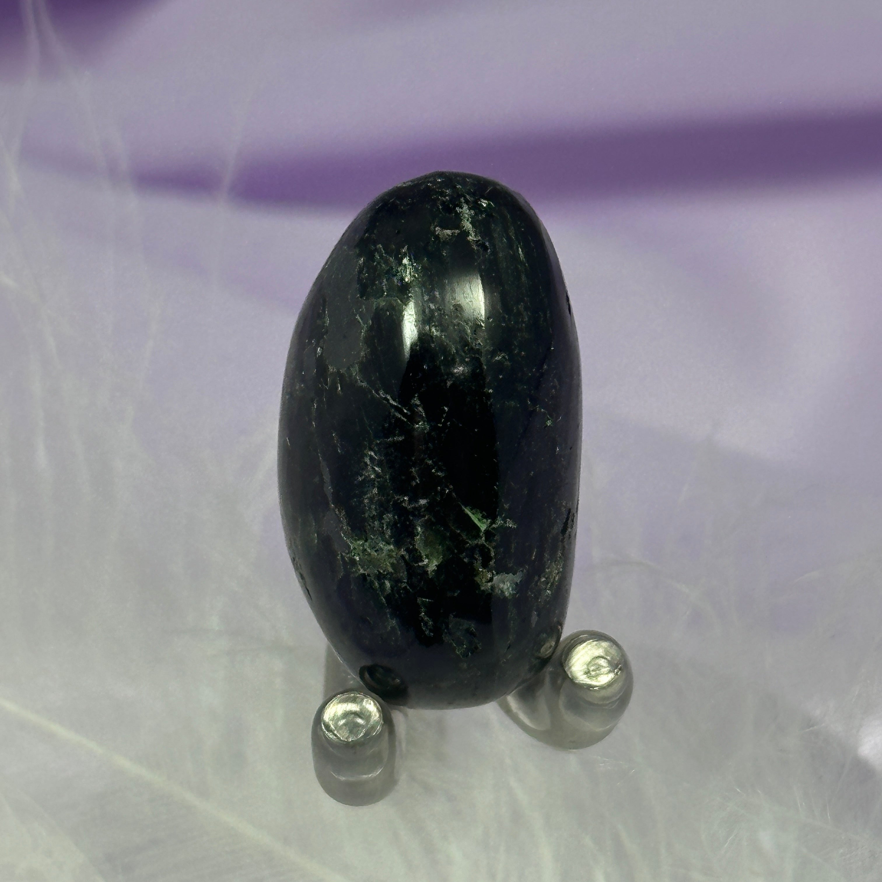 Very rare Black Star Diopside crystal tumble stone, has STAR!!! 11.7g SN20293