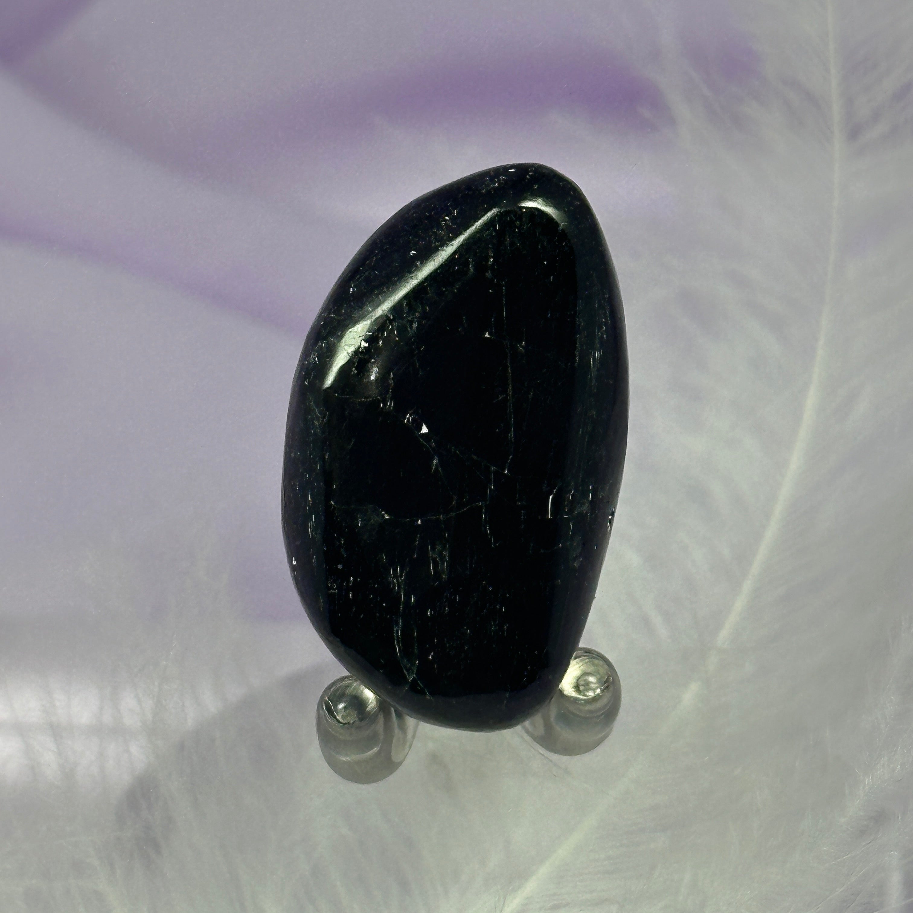 Very rare Black Star Diopside crystal tumble stone 14.6g SN20294