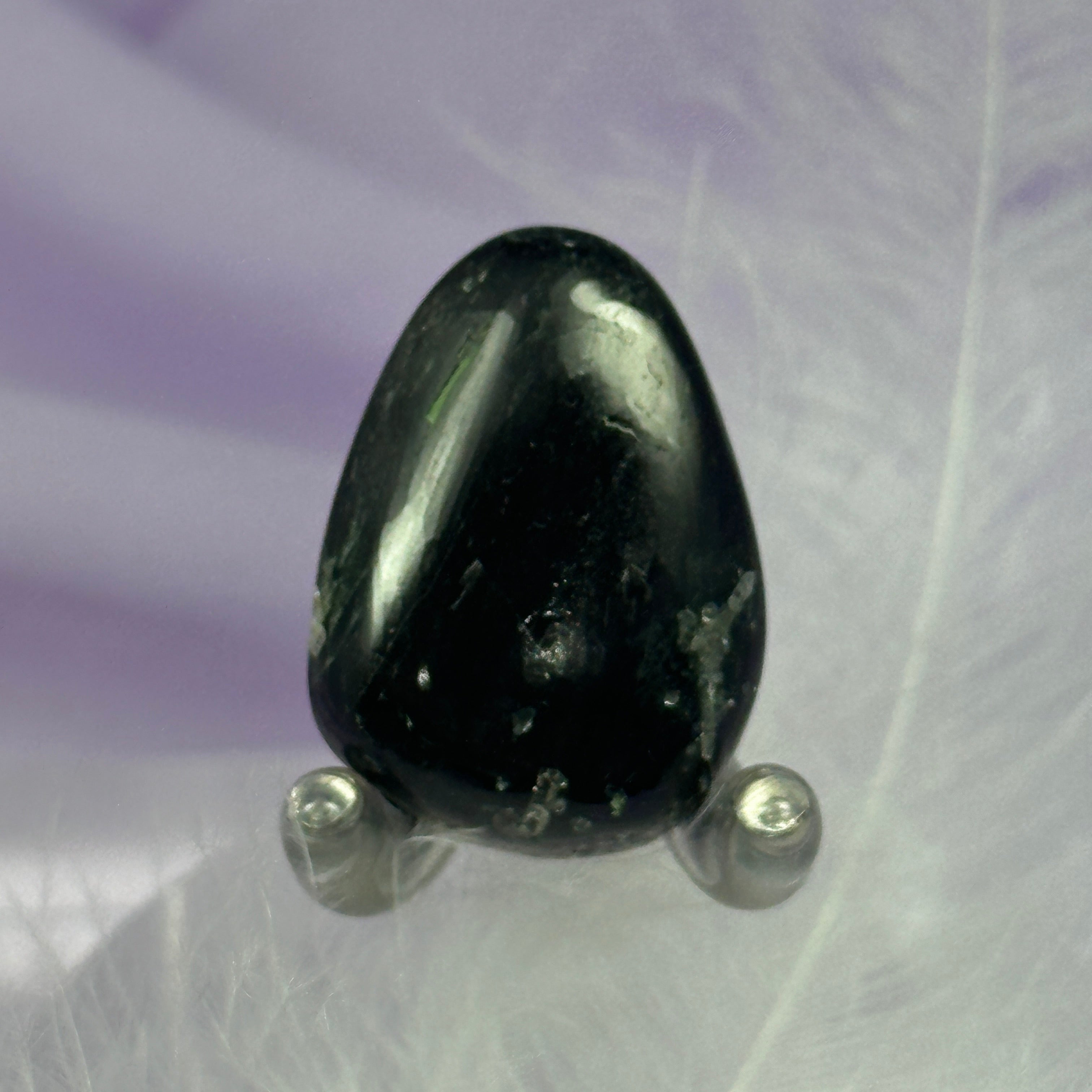 Very rare small Black Star Diopside crystal tumble stone 7.4g SN20296