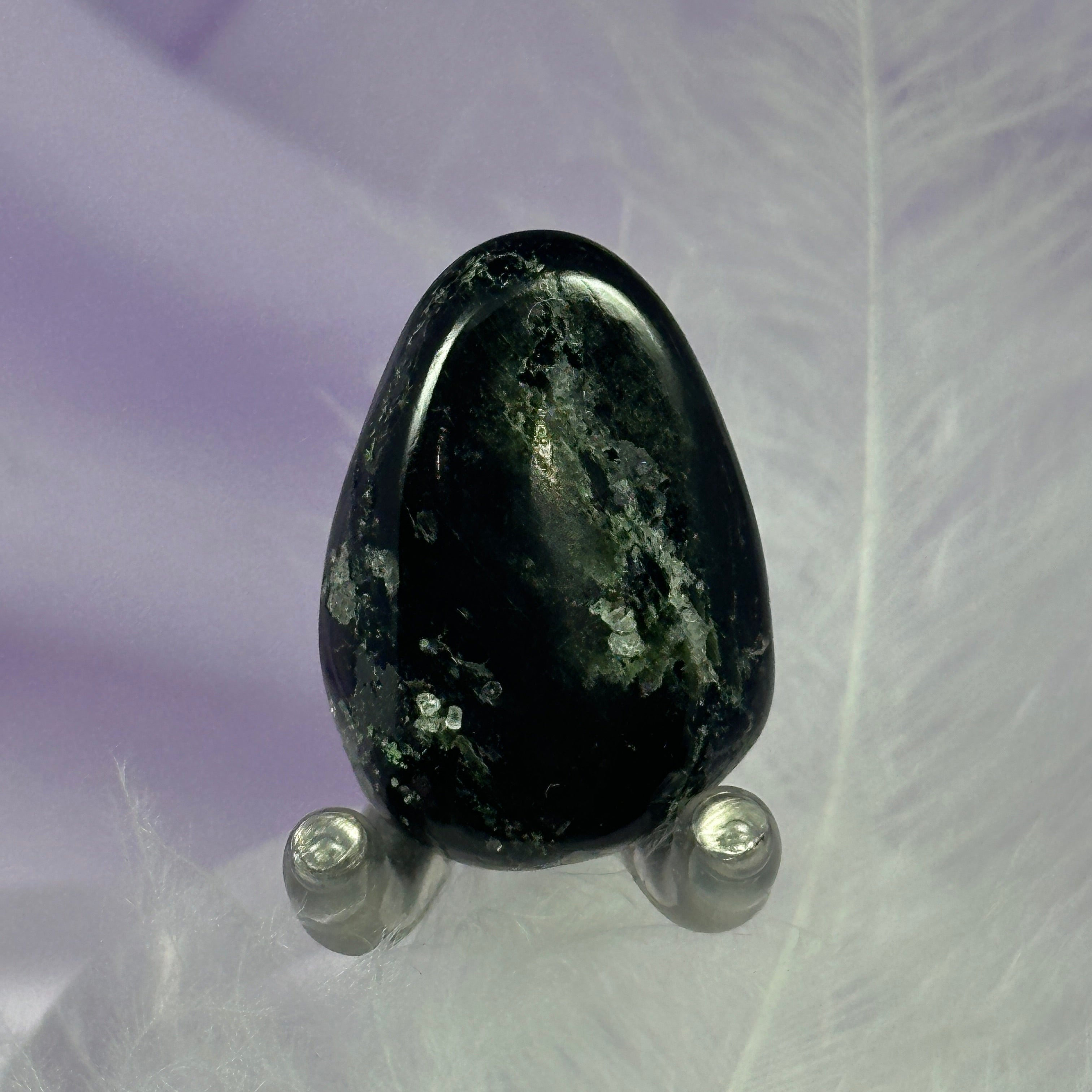 Very rare small Black Star Diopside crystal tumble stone 7.4g SN20296