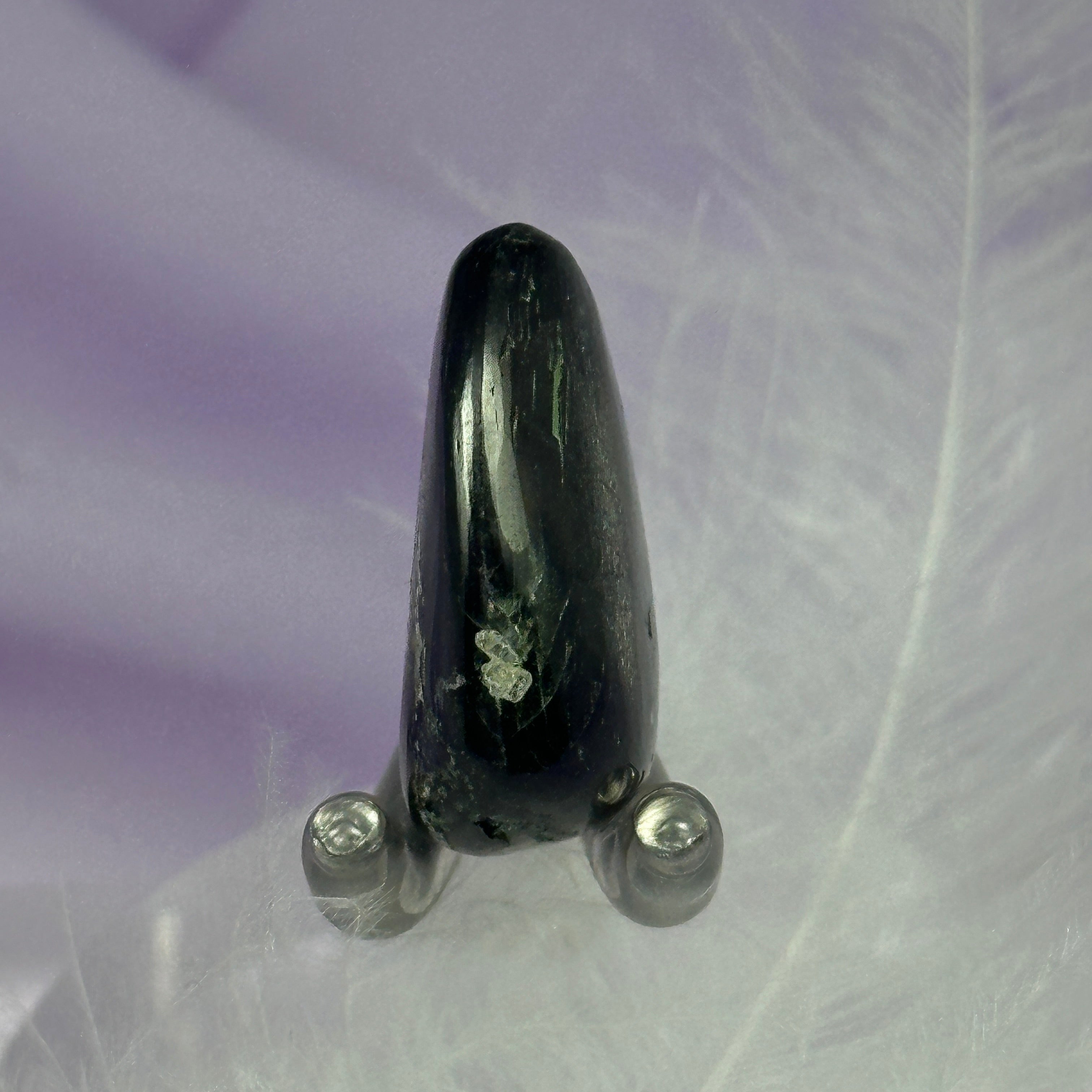 Very rare small Black Star Diopside crystal tumble stone 7.4g SN20296