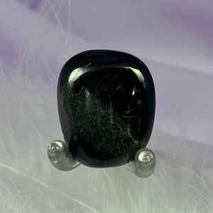 Very rare small Black Star Diopside crystal tumble stone 7.4g SN20297