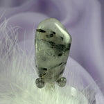 Black Tourmaline in Quartz, Tourmalinated Quartz tumble stone 19.2g SN50696