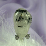 Black Tourmaline in Quartz, Tourmalinated Quartz tumble stone 21g SN50697