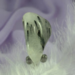 Black Tourmaline in Quartz, Tourmalinated Quartz tumble stone 20g SN50700