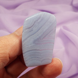 A grade Blue Lace Agate polished slice 11.4g SN54947
