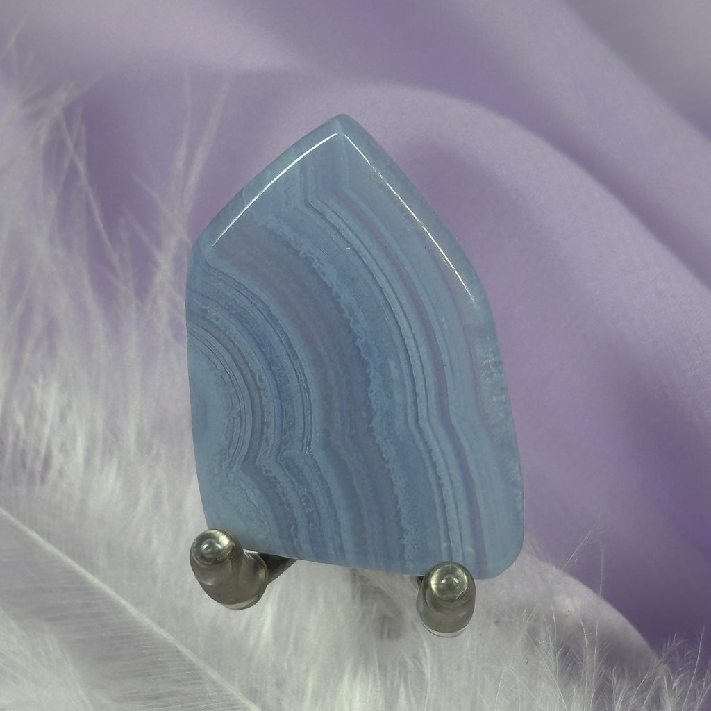 A grade Blue Lace Agate polished slice 9.4g SN54948