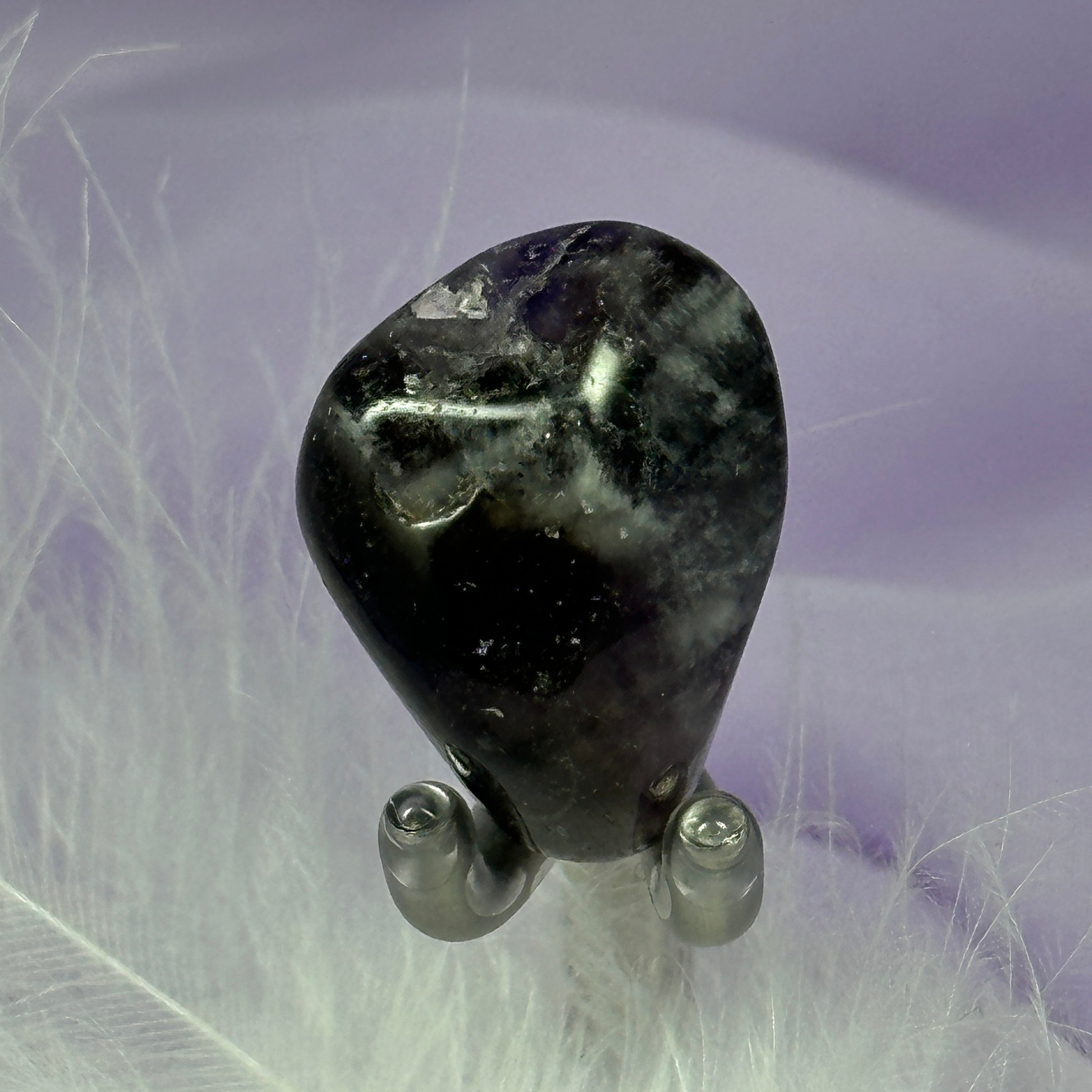 Rare Brandberg Amethyst crystal tumble stone 13.2g SN44578