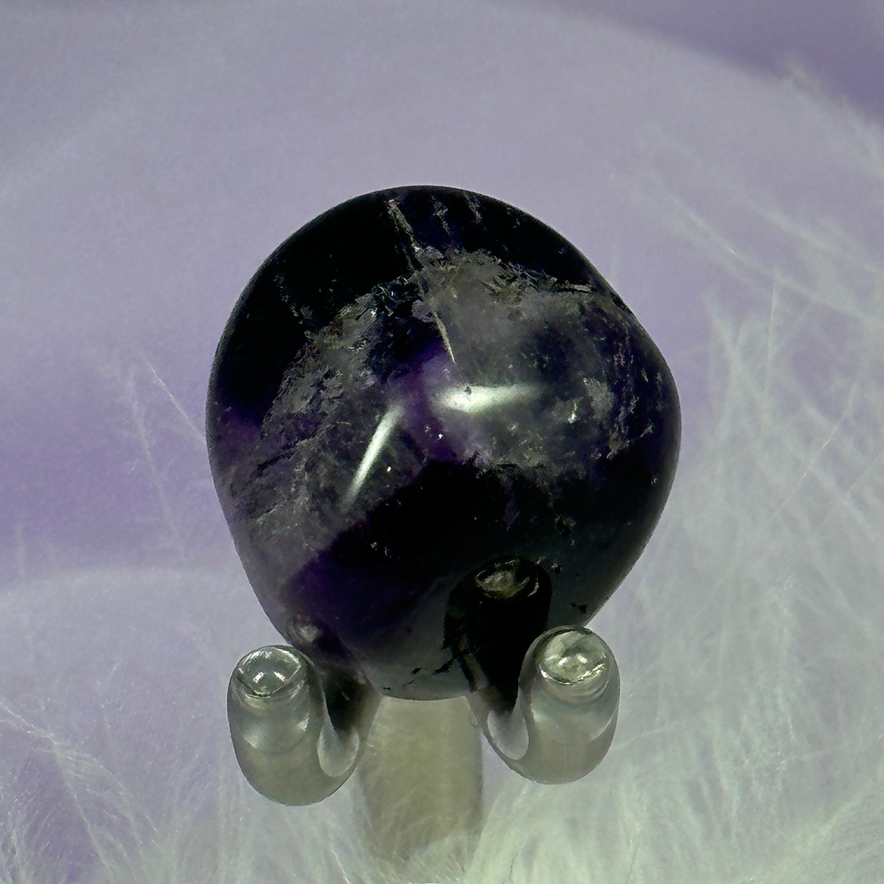 Rare Brandberg Amethyst crystal tumble stone 9.5g SN44581