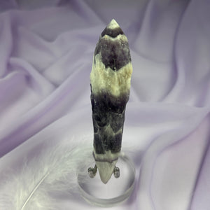 Large natural Chevron Amethyst crystal point with polished tip 120g SN54313