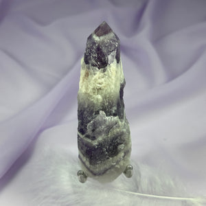 Large natural Chevron Amethyst crystal point with polished tip 85g SN54315
