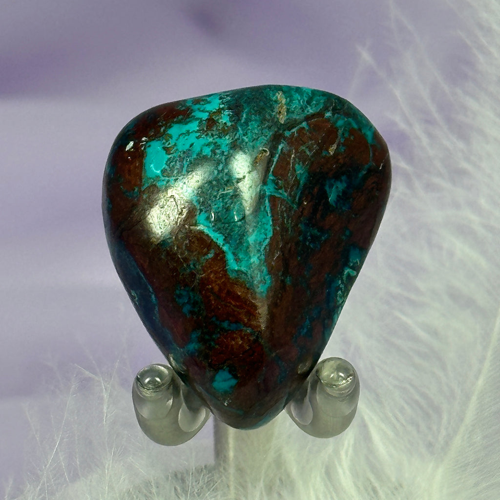 Chrysocolla, Shattuckite, Cuprite tumble stone 15.0g SN38223