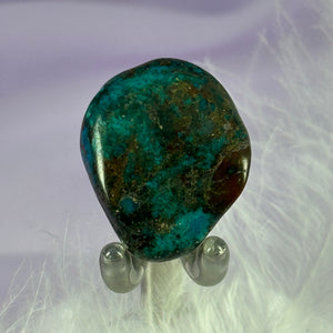 Chrysocolla, Shattuckite, Cuprite tumble stone 8.2g SN38224