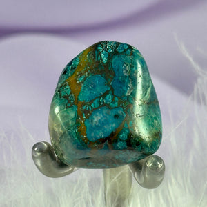 Chrysocolla, Shattuckite, Cuprite tumble stone 9.6g SN38225