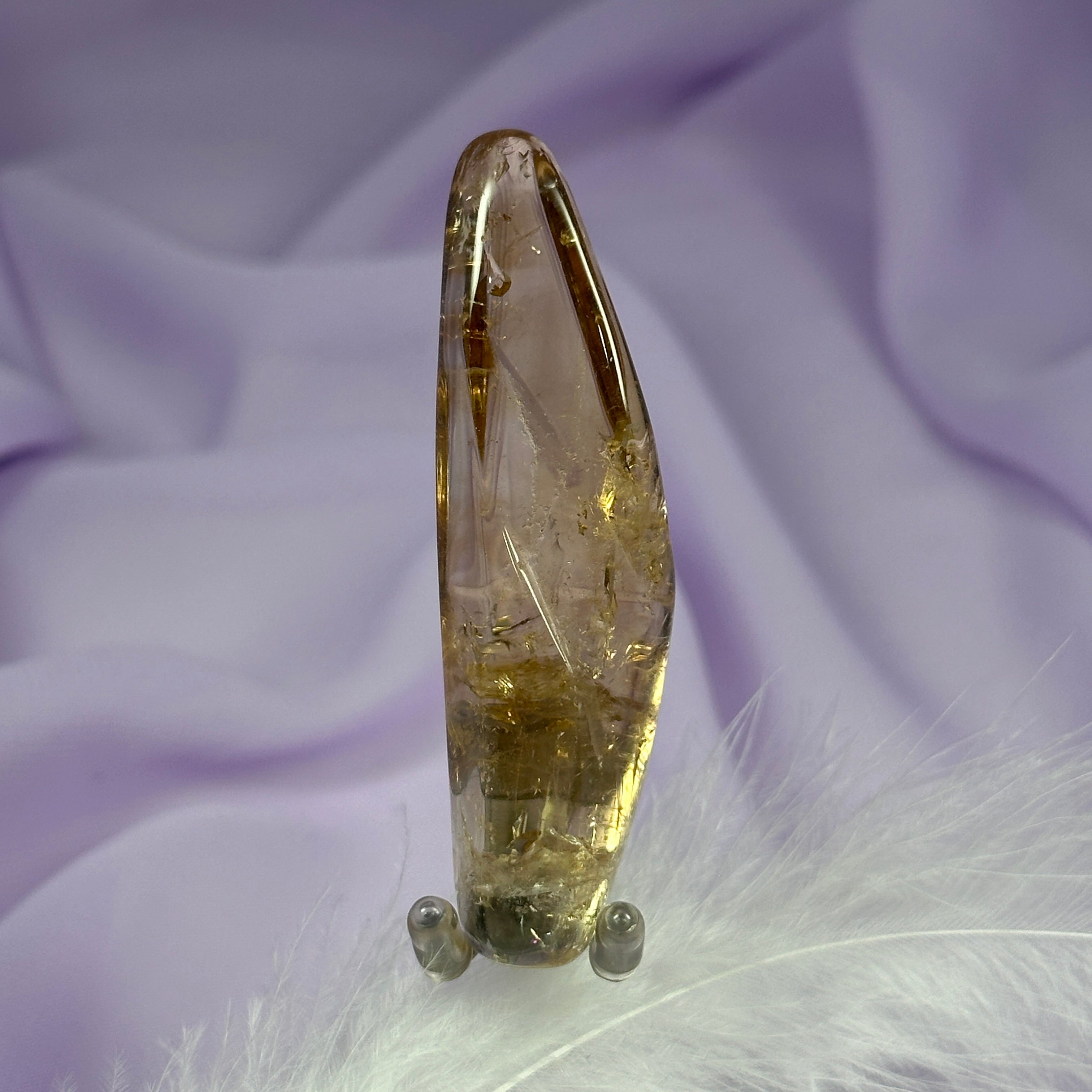 AA soft polished point Natural Citrine..not heated 26g SN50838