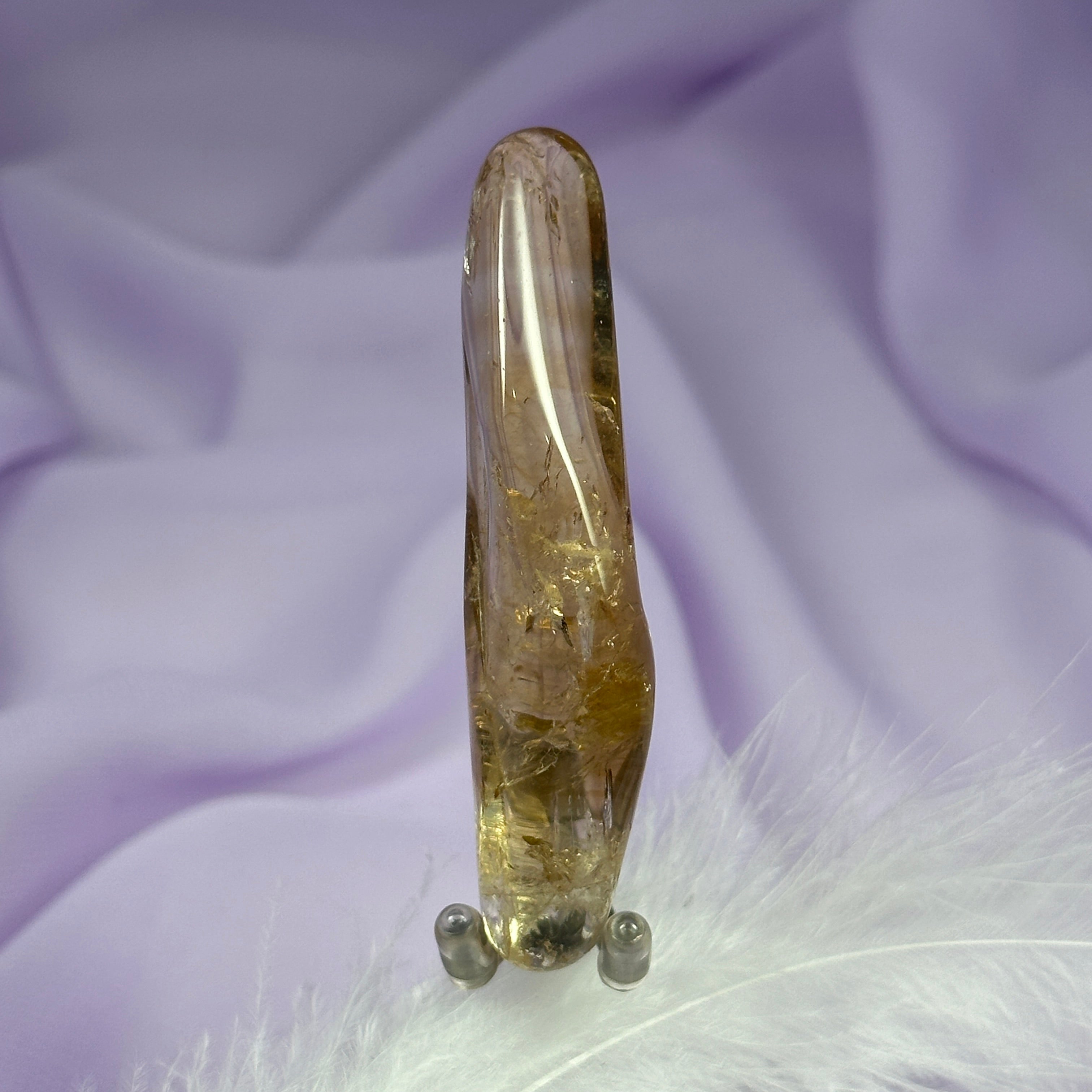 AA soft polished point Natural Citrine..not heated 26g SN50838