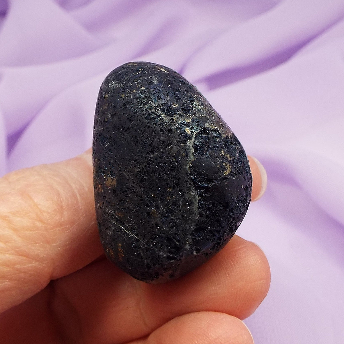 Rare large 'natural' Covellite shaped but unpolished stone 29g SN54957