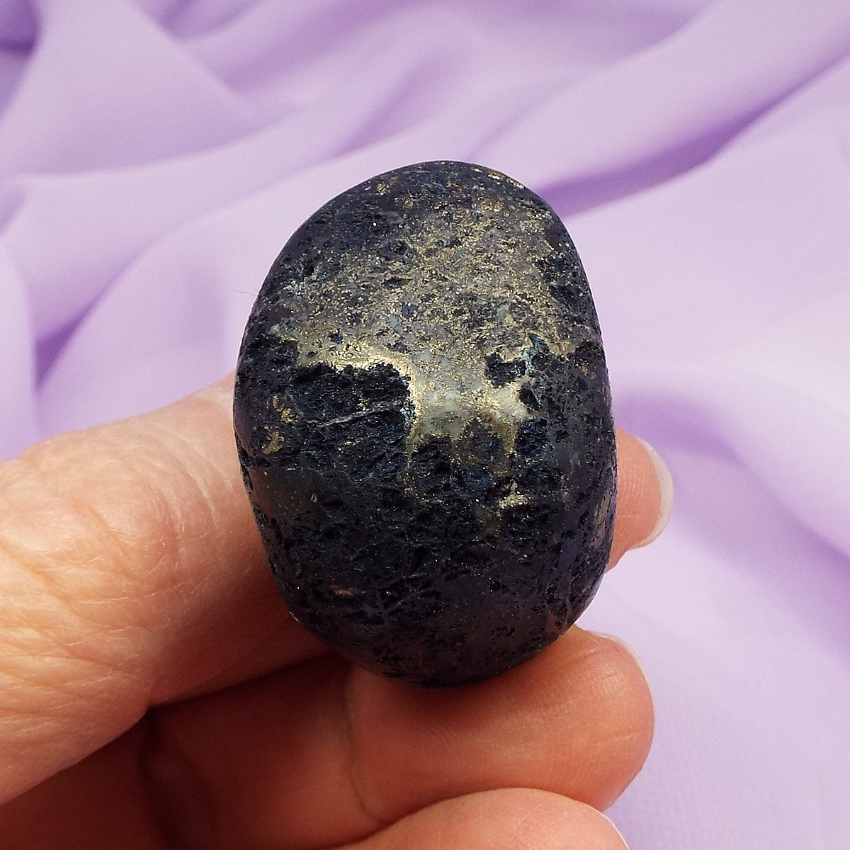 Rare large 'natural' Covellite shaped but unpolished stone 29g SN54957