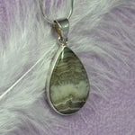 925 Silver Crazy Lace Agate crystal pendant 4.5g SN55157