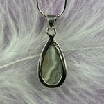 925 Silver Crazy Lace Agate crystal pendant 2.9g SN55158