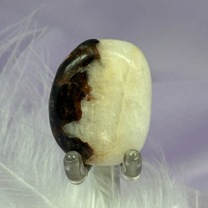 Rare Cryolite with Siderite crystal tumble stone 15.4g SN55650