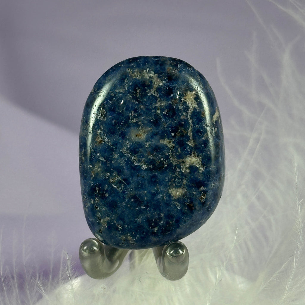 Beautiful blue Dumortierite Quartz crystal tumble stone 14.9g SN25142