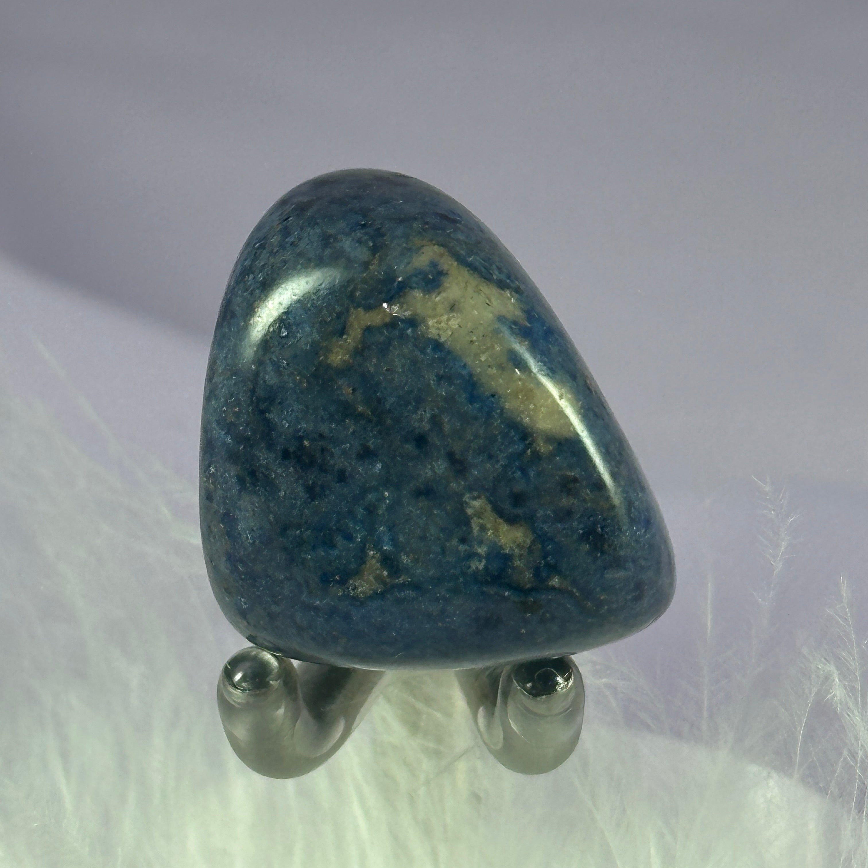 Beautiful blue Dumortierite Quartz crystal tumble stone 18.8g SN25547