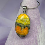 925 Silver Eclipse Stone crystal pendant 8.3g SN52934