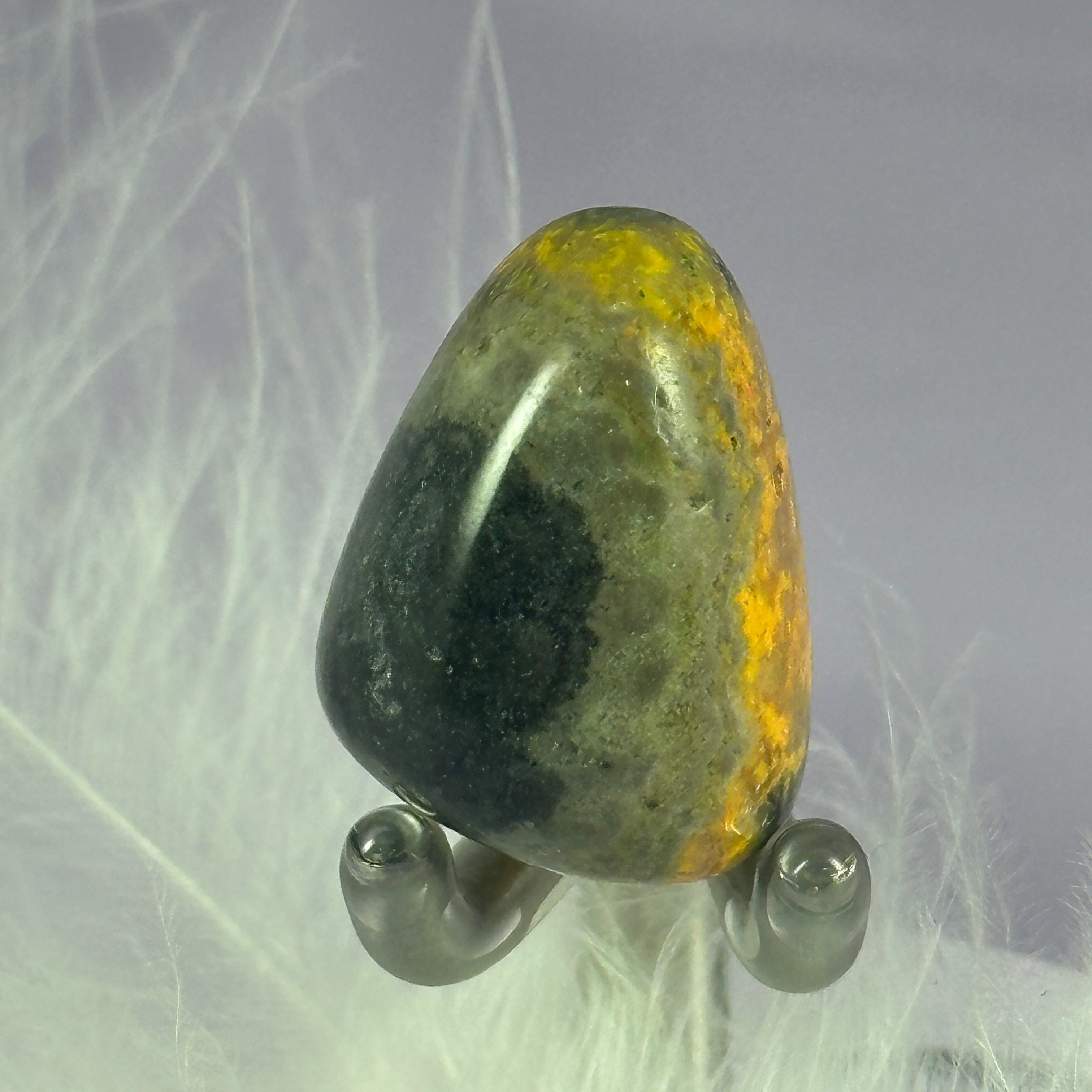 Rare Eclipse Stone tumble stone, Bumblebee Jasper 11.5g SN49622