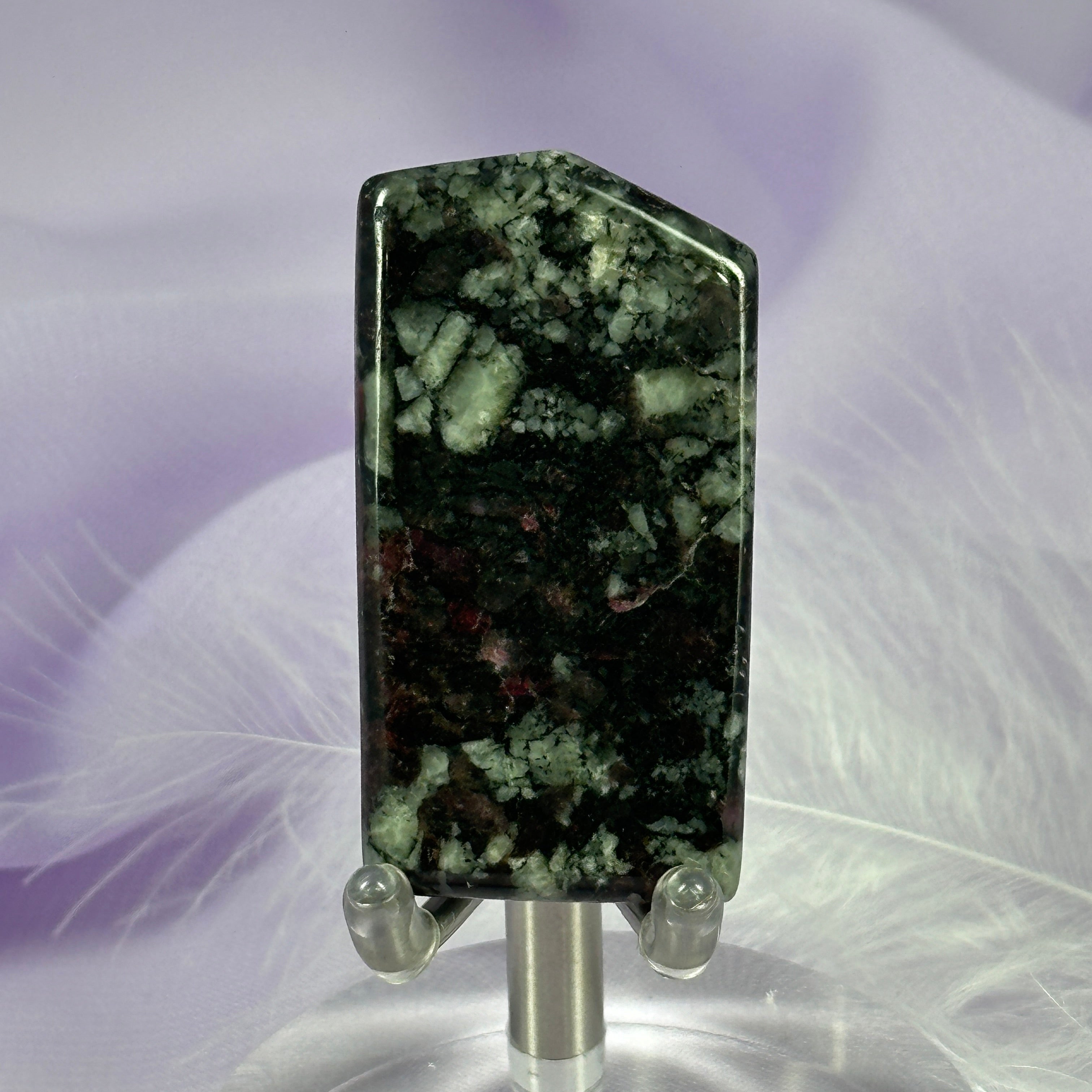 Beautiful Eudialyte crystal polished slice 12.6g SN55466