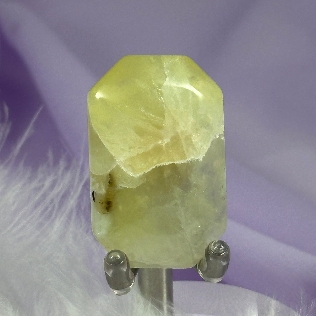 Gemmy Prehnite crystal flat stone 15.5g SN49747