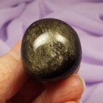 Rare large A Grade Gold Sheen Obsidian tumble stone 25g SN55540