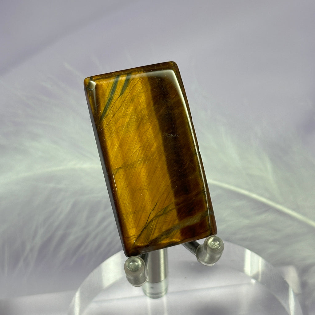 Gold Tigers Eye crystal polished slice 9.5g SN56143