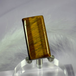 Gold Tigers Eye crystal polished slice 12.3g SN56144