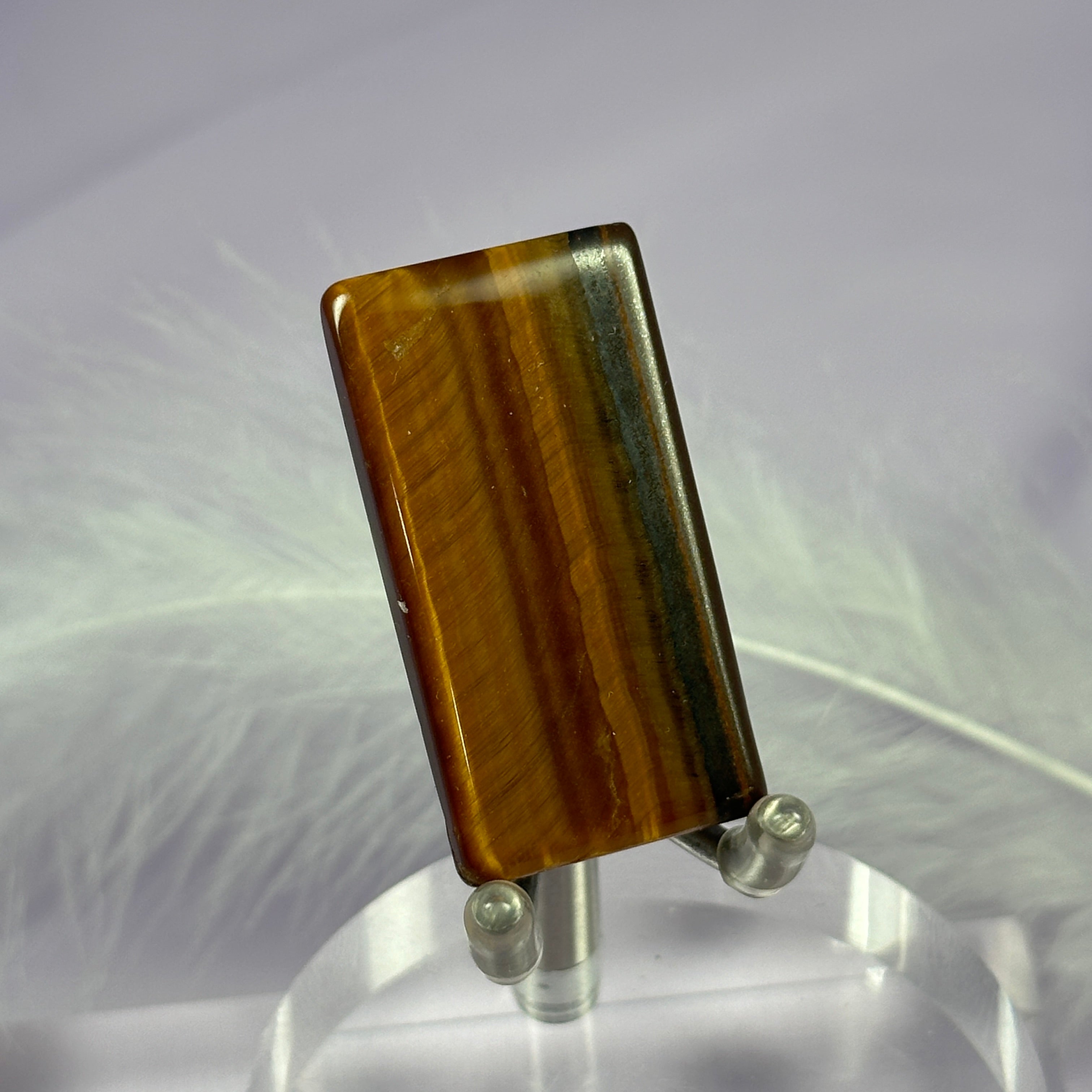 Gold Tigers Eye crystal polished slice 9.3g SN56145