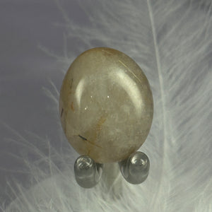 Small Rutilated Quartz crystal tumble stone, Angel hair 7.1g SN55005