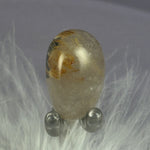 Rare small Golden Rutile and Hematite in Quartz tumble stone 6.2g SN55010