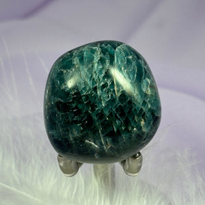 Rare large Green Apatite crystal tumble stone 40g SN48597