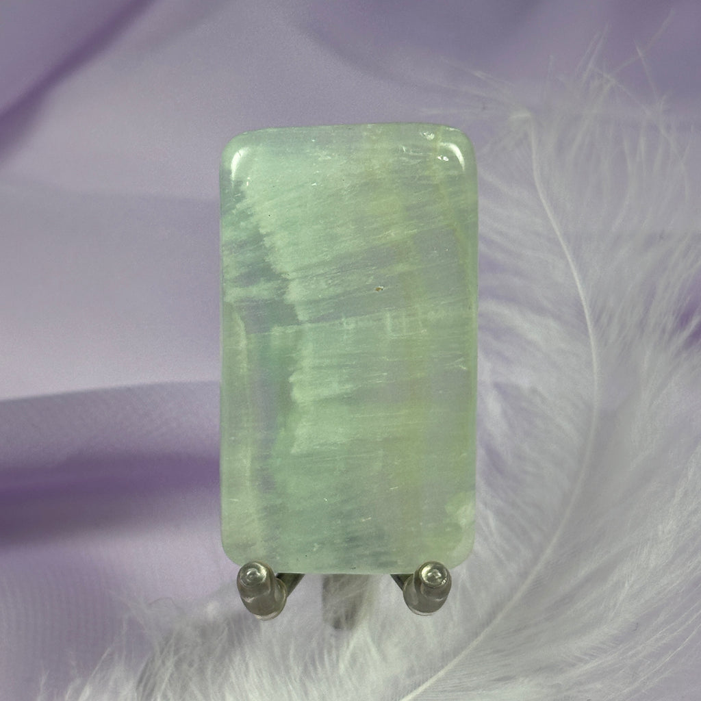 Banded Green Calcite crystal polished slice 27g SN55654