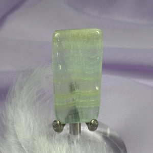 Banded Green Calcite crystal polished slice 18.6g SN55655