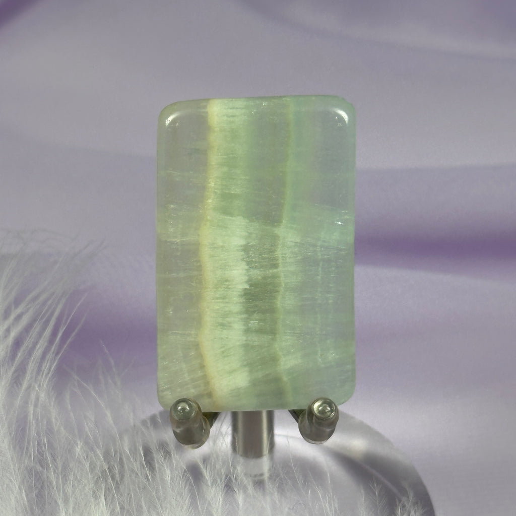 Banded Green Calcite crystal polished slice 16.6g SN55656