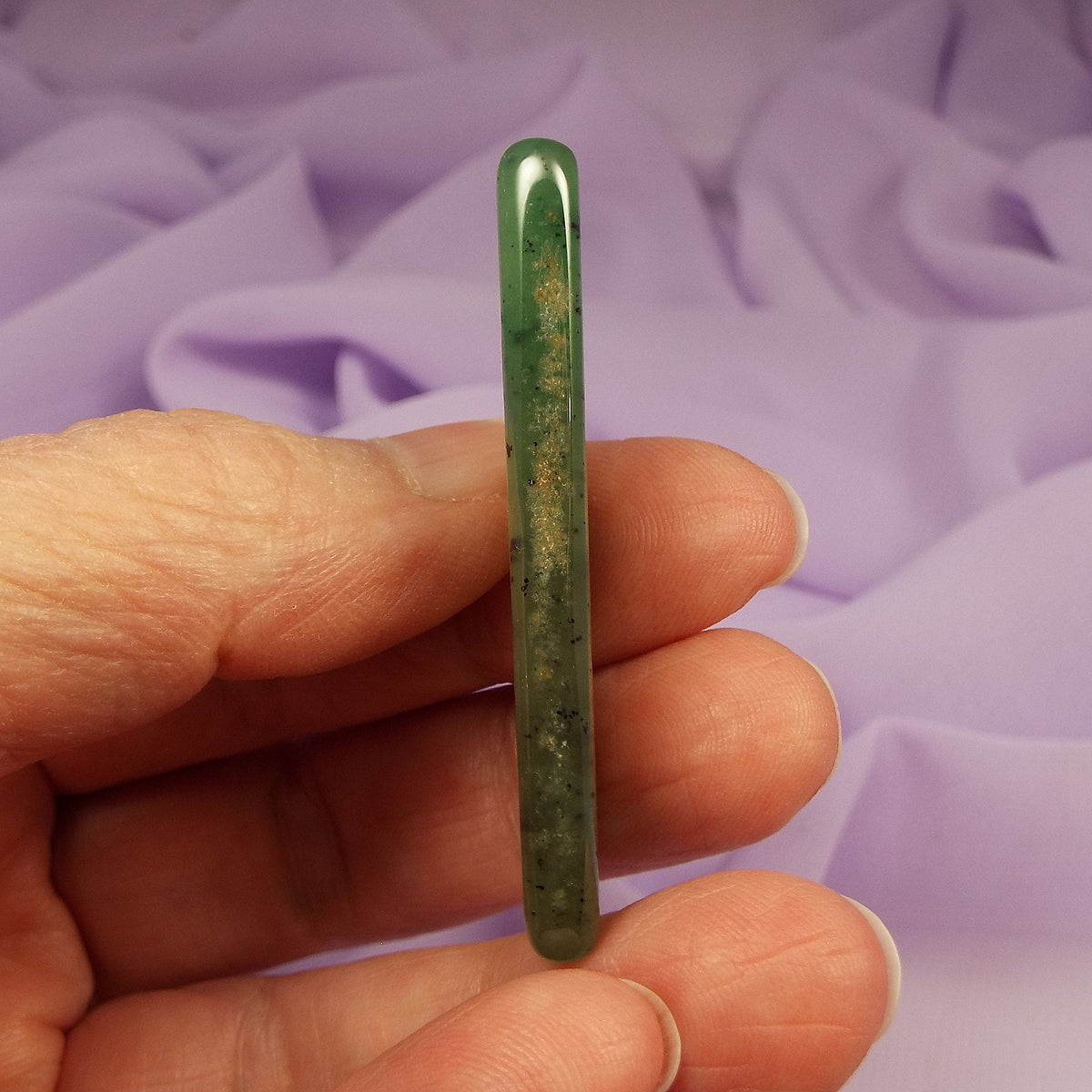 Rare Green Grossular Garnet slice, Grossularite 16.1g SN50117