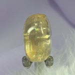Honey Calcite crystal tumble stone, Rainbows 17.8g SN51645