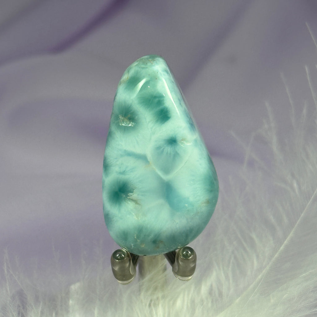 Beautiful large A grade Larimar crystal tumble stone 23g SN50000